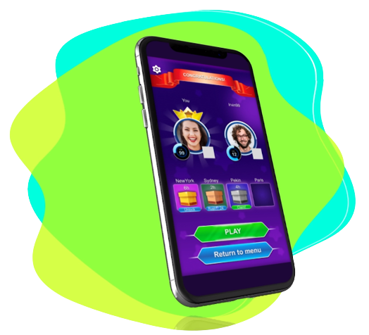 Pantalla de pregunta del Juego del Millonario con cuatro opciones de respuesta